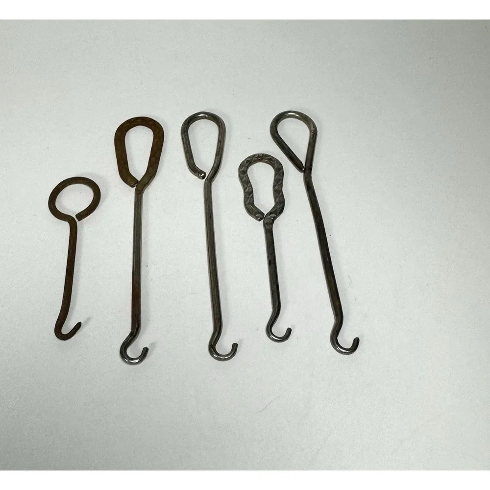 Lot Of 5 Antique Metal Button Hooks Shoes‎ Spats Americana Folk Decor